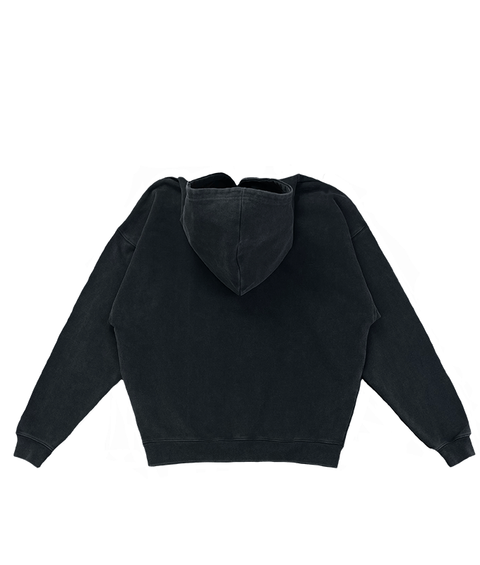 Ultra Heavyweight Hoodie- Black Vintage 2