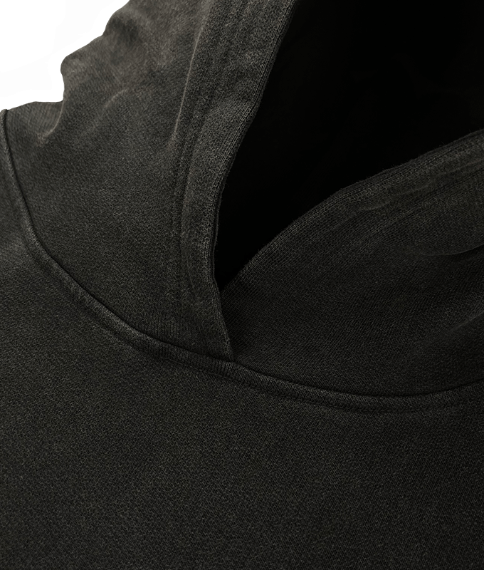 Ultra Heavyweight Hoodie- Black Vintage 2
